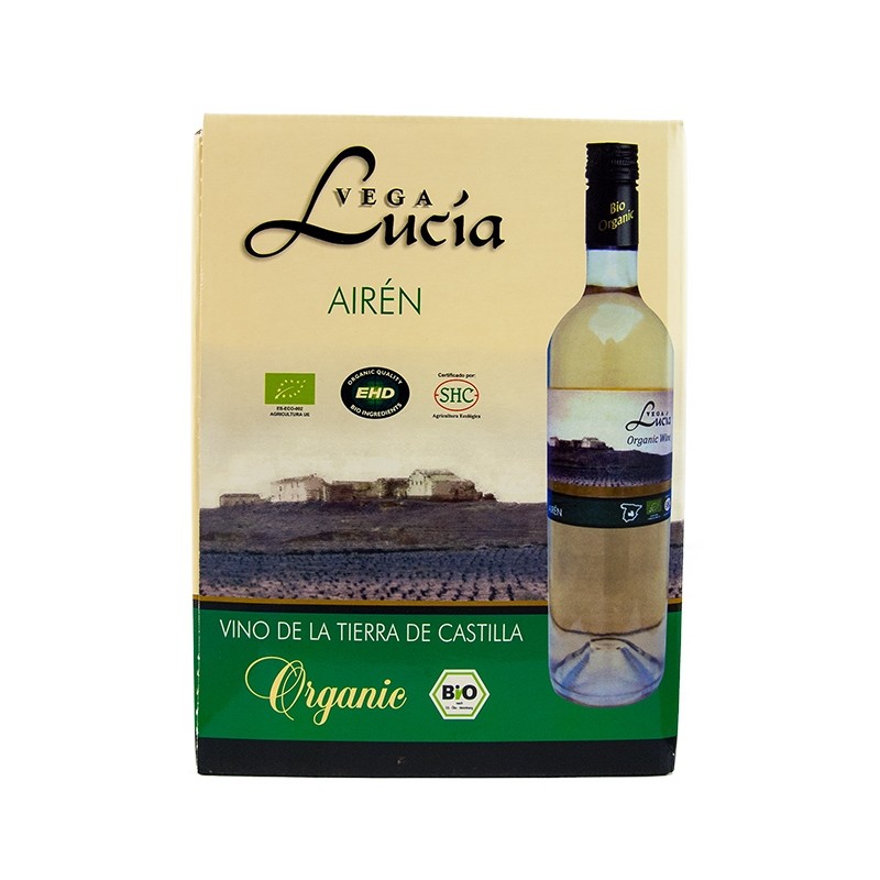 Вино Vega Lucia Airen белое сухое 3 л 11.5%